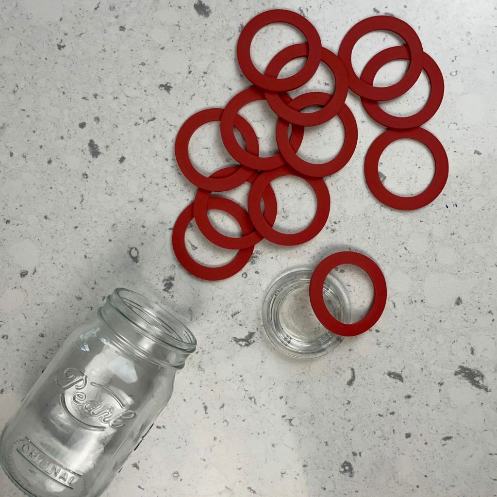 Natural red rubber replacement seals for sunny cap jar