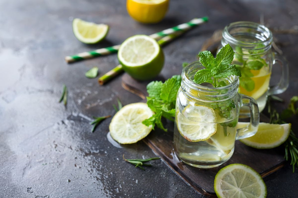 summer cocktails in mason jars