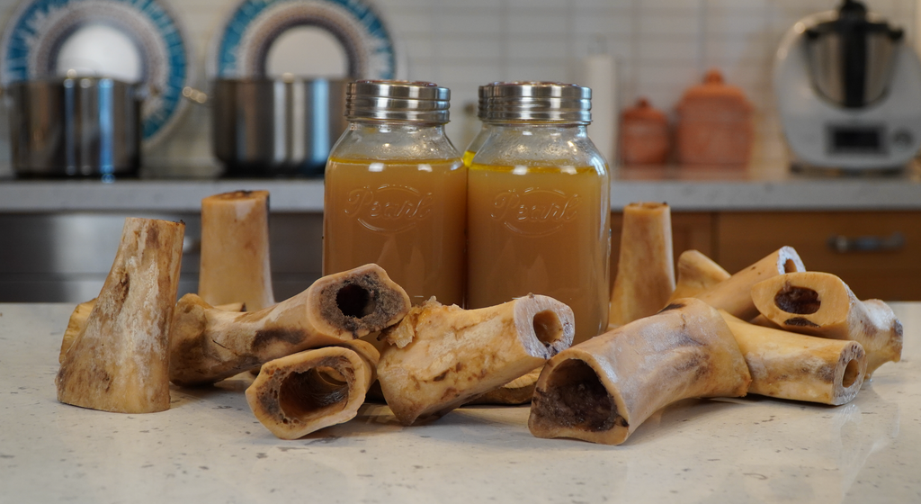 Canning Bone Broth in Glass Jars